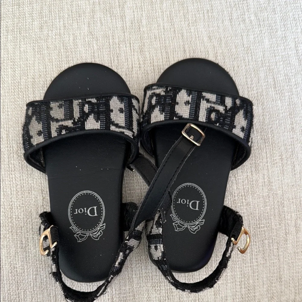 Dior Kids Black Sandals